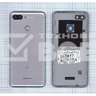 Задняя крышка для Xiaomi Redmi 6, серая
