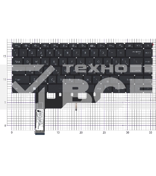 Клавиатура для ноутбука MSI GS66, черная с подсветкой