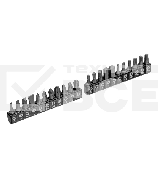 Набор инструментов Denzel 1/2', 1/4', CrV, S2, пластиковый кейс, 122 предмета