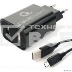 Адаптер питания Cablexpert MP3A-PC-35 USB 2 порта, 2.4A, черный + кабель 1м micro, фото4