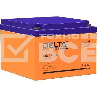 Аккумуляторная батарея Delta GEL 12-26 напряжение 12В, емкость 26Ач (174х166х125mm)