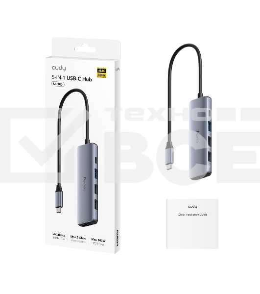 Адаптер 5-IN-1 USB-C Hub with 4K HDMI