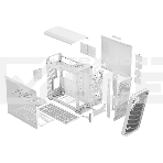 Корпус ПК без блока питания Fractal Design Torrent RGB TG Clear Tint, Full-Tower, 2x180mm + 3x140mm RGB, 2xUSB-A 3.2 + 1xUSB 3.2 Type-C E-ATX, SSI-CEB, SSI-EEB, ATX, mATX, mITX White, фото 1