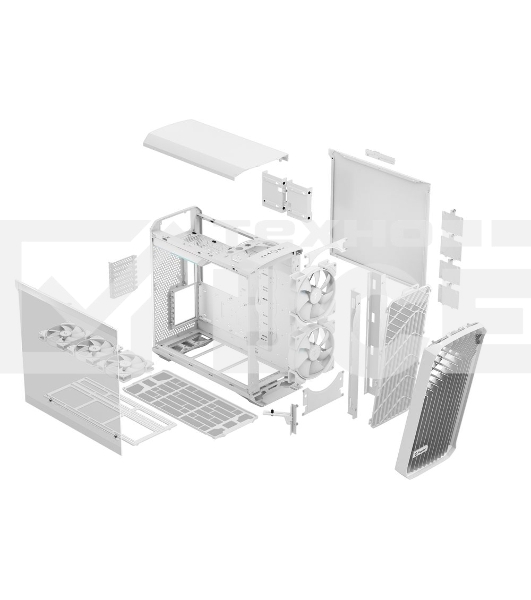 Корпус ПК без блока питания Fractal Design Torrent RGB TG Clear Tint, Full-Tower, 2x180mm + 3x140mm RGB, 2xUSB-A 3.2 + 1xUSB 3.2 Type-C E-ATX, SSI-CEB, SSI-EEB, ATX, mATX, mITX White