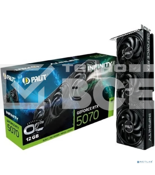 Видеокарта Palit RTX 5070 INFINITY 3 OC 12Gb GDDR7 192bit 3-DP HDMI