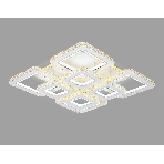 Управляемый светодиодный светильник Ambrella light FA1737/4+4 WH/CH белый/хром 215W 3000K/4200K/6400K 720*720*120 (ПДУ РАДИО 2.4G), фото4