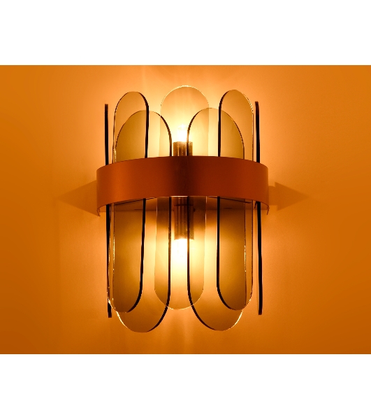 Светильник Ambrella light TR5348/2 GD/SM золото/дымчатый G9/2 max 40W 270*200*140