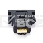Переходник Gembird Переходник HDMI-DVI 19M/25F, золотые разъемы, пакет(A-HDMI-DVI-3), фото 1