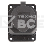 Розетка кабельная наружной установки IР44 16А 2Р+E каучук ОМЕГА IEK PKR11-016-2-K02, фото 1