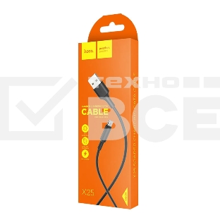 Кабель USB 2.0 hoco X25, AM/microBM, черный, 1м