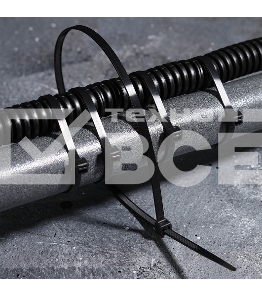 Хомут-стяжка кабельная нейлоновая Rexant 400 x4,8 мм, черная, упаковка 100 шт.