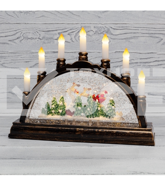 Декоративный светильник 'Подсвечник' с эффектом снегопада Neon-night