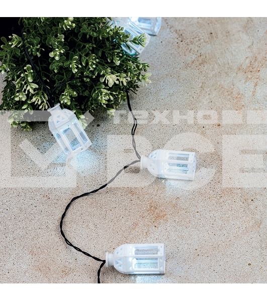 Каскад Lamper Керосиновая Лампа LED 5 м с выносной солнечной панелью 2 м и аккумулятором, IP65, 2 режима работы: мигание и постоянное теплое белое све