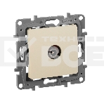 Розетка телевизионная проходная, 15дБ, сл. кость ETIKA Розетка TV проходная, 15дБ, сл. кость, фото4