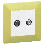  Лицевая панель для розеток TV-SAT. Белая  Valena LIFE., фото2