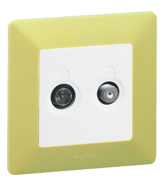  Лицевая панель для розеток TV-SAT. Белая  Valena LIFE.