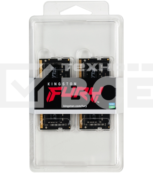Оперативная память Kingston Fury Impact, DDR4, 16GB (2x8GB), 3200MHz, CL20, SO-DIMM