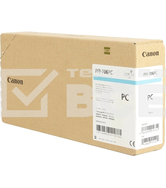 Картридж струйный Canon PFI-706 PC (6685B001) фото голубой (700 мл) для Canon iPF8300S/8400/9400S/9400