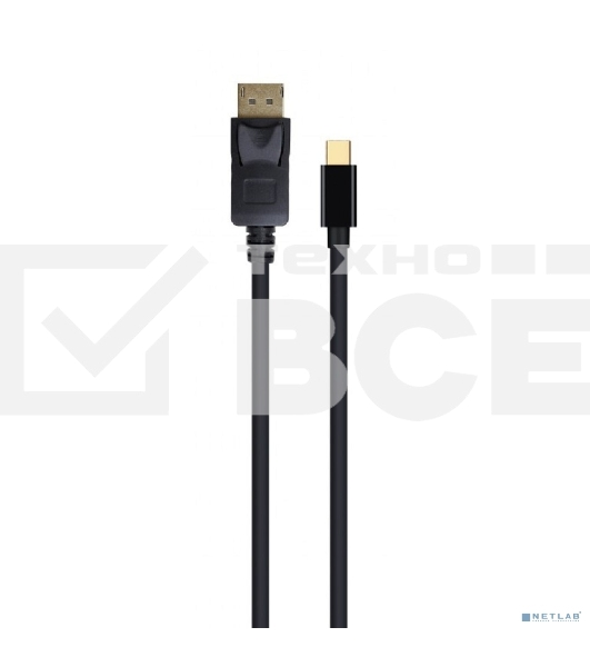 Кабель miniDP<->DP Cablexpert CCP-mDP2-6 , 20M/20M, v.1.2, 4K, 1.8м, черный, позол.разъемы, пакет