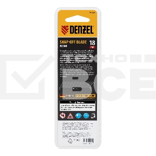 Лезвия Denzel 18 мм, сталь SK5 - 0,6 мм, усиленные, 5 шт.