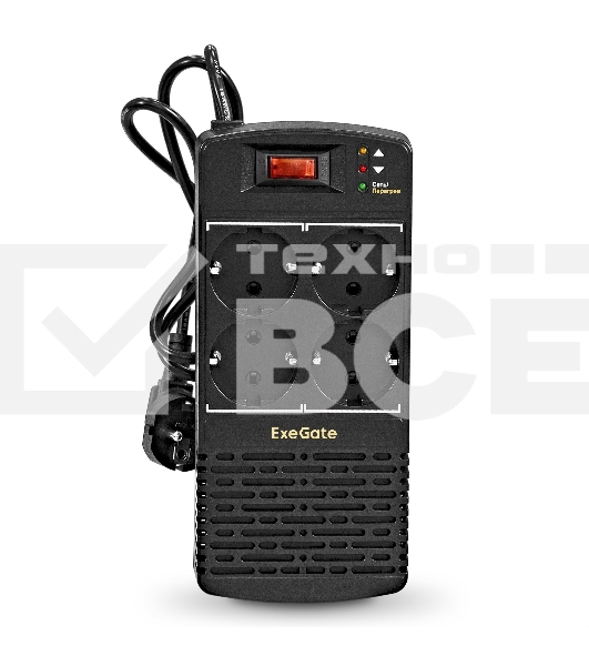 Стабилизатор ExeGate Power AD5000-1200 (1200VA/600W, диапазон 150...280В, 4 евророзетки)