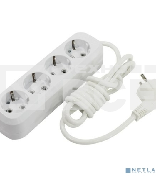 Удлинитель Smartbuy SBE-16-4-02-Z 4 гнезда 2 метра 16А/3,5 кВт с заземлением ПВС 3х1мм2