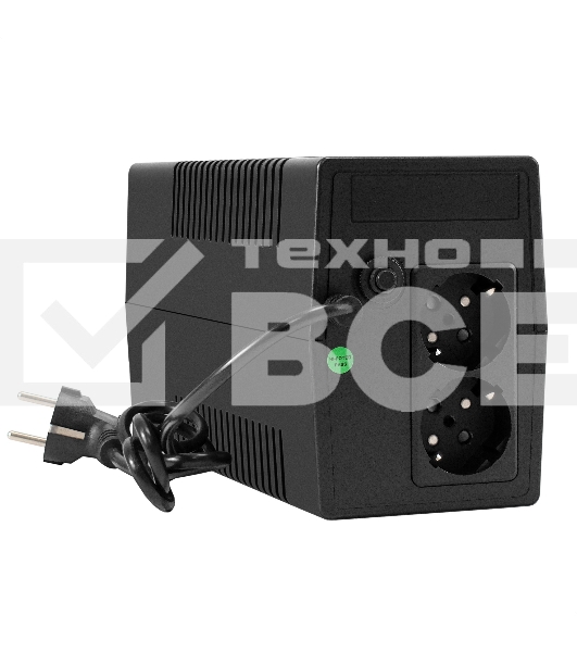 Источник бесперебойного питания ExeGate Power NB-800.LED.AVR.2SH (800VA/480W, LED, AVR, 2*Schuko, батарея 12V 9Ah, Black)