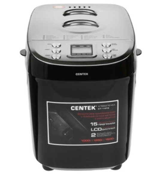 Хлебопечка Centek CT-1416 серебристый, 600 Вт, 1 кг, 18 программ