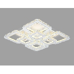 Управляемый светодиодный светильник Ambrella light FA1737/4+4 WH/CH белый/хром 215W 3000K/4200K/6400K 720*720*120 (ПДУ РАДИО 2.4G), фото3