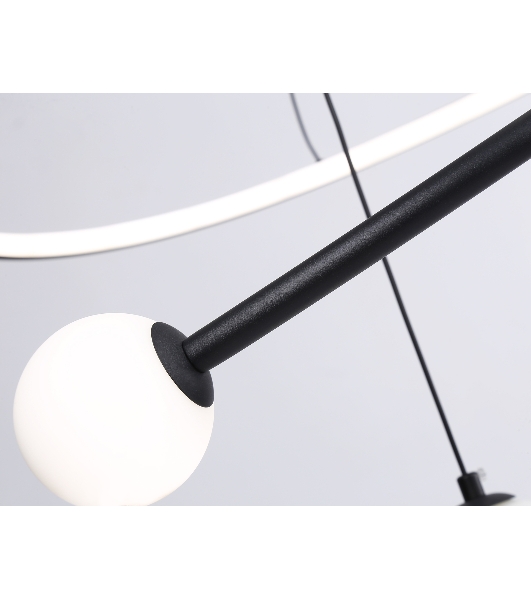 Светильник Ambrella light FL66303 BK черный 39W 3000K-6400K+G9 D500*1200 (ПДУ ИК)