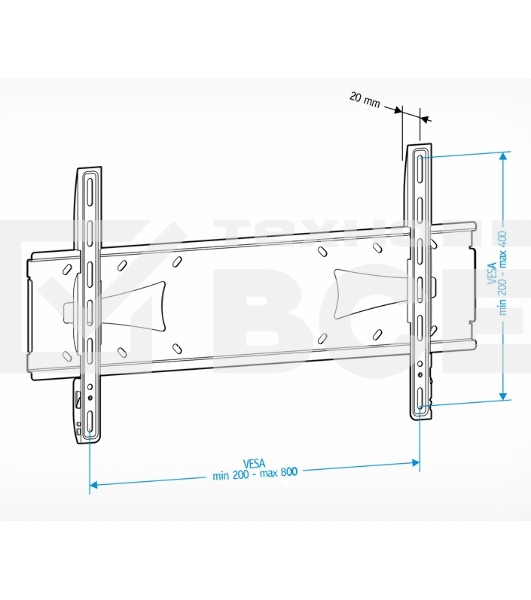 Кронштейн для телевизора Holder PFS-4017 черный 32