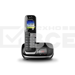 Телефон беспроводной (DECT) Panasonic KX-TGJ320RUB ной, АОН, черный, автоответчик