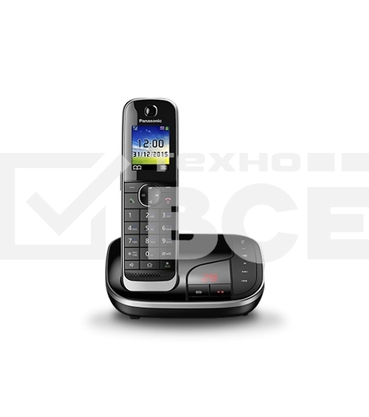 Телефон беспроводной (DECT) Panasonic KX-TGJ320RUB ной, АОН, черный, автоответчик