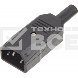 Вилка Lanmaster LAN-IEC-320-C14/90 угловая