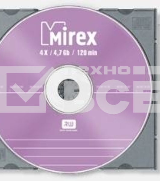Диск DVD+RW Mirex 4.7 Gb, 4x, Slim Case (1), (1/50)
