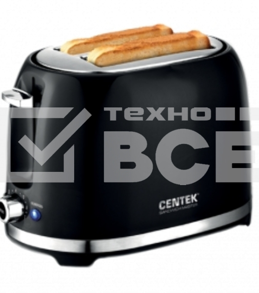 Тостер Centek СТ-1432 черный/стальной