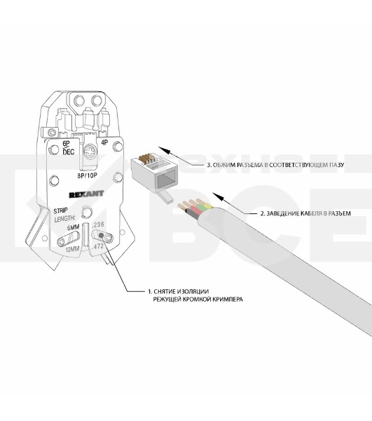 PROconnect Телефонный разъем RJ-9(4P4C)
