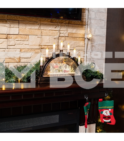 Декоративный светильник 'Подсвечник' с эффектом снегопада Neon-night