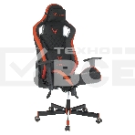 Кресло игровое Knight OUTRIDER черный/красный ромбик эко.кожа с подголов. крестовина металл, фото6