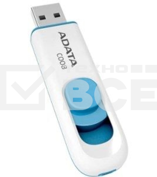 Флэш диск ADATA Flash Drive 64Gb С008 AC008-64G-RWE {USB2.0, White}