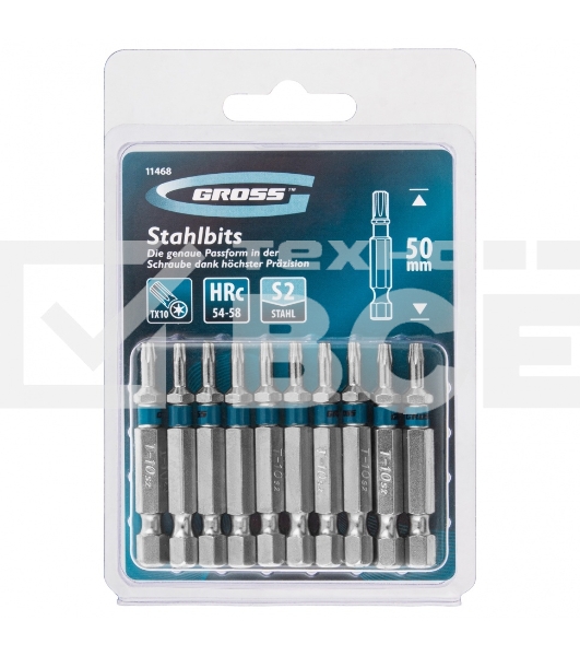 Набор бит TORX 10х50, сталь S2, 10 шт. Gross