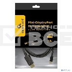 Кабель miniDP<->DP Cablexpert CCP-mDP2-6 , 20M/20M, v.1.2, 4K, 1.8м, черный, позол.разъемы, пакет, фото3