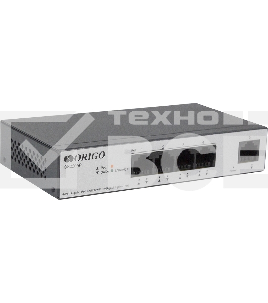 Коммутатор Unmanaged Switch 4x1000Base-T PoE, 1x1000Base-T, PoE Budget 60W, Long-range PoE up to 250m, metal case