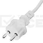 Шнур сетевой Energy Series, ПВС, 3 м, 2х1,5 мм, с неразборной вилкой, белый Denzel, фото3