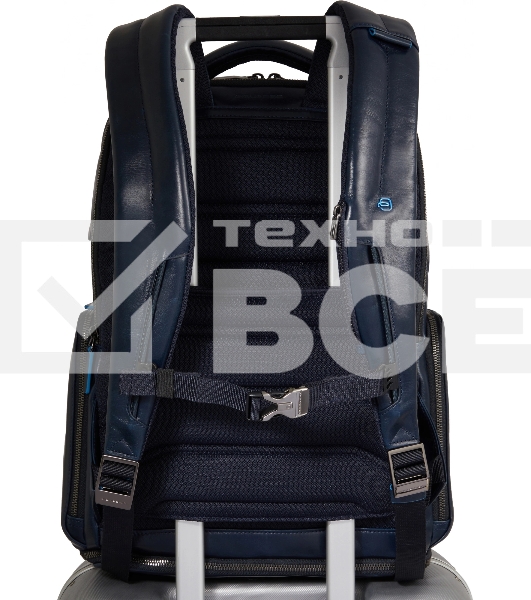 Рюкзак мужской Piquadro Blue Square CA6592B2BM/BLU2, кожа, темно-синий