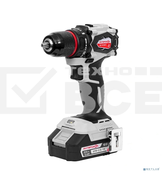 Дрель-шуруповерт Интерскол ДА-13/18В 55 600Вт аккум. патрон:быстрозажимной (кейс в комплекте) (952.2.2.70)