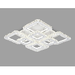 Управляемый светодиодный светильник Ambrella light FA1737/4+4 WH/CH белый/хром 215W 3000K/4200K/6400K 720*720*120 (ПДУ РАДИО 2.4G), фото 1