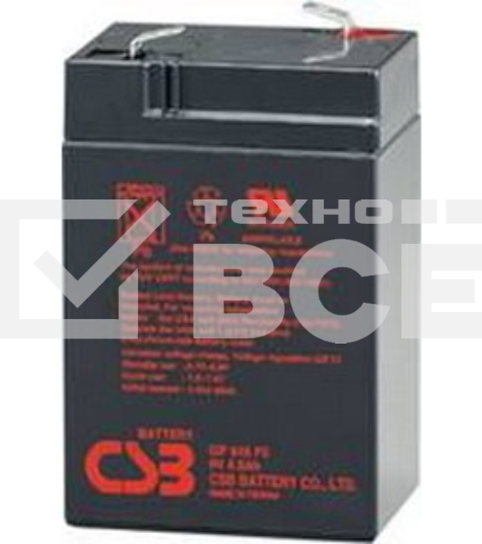 Батарея CSB GP 645 (6V 4.5Ah) клеммы  F1