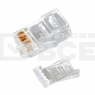 Разъем Rexant  RJ-45(8P8C) под витую пару, UTP, категория 6, с вставкой