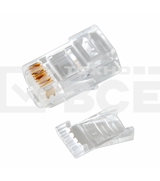 Разъем Rexant  RJ-45(8P8C) под витую пару, UTP, категория 6, с вставкой